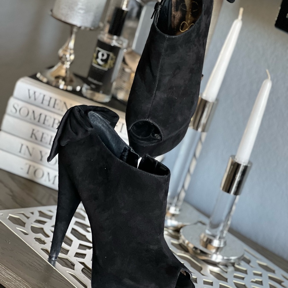 Black Velvet Booties